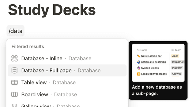 adding a database