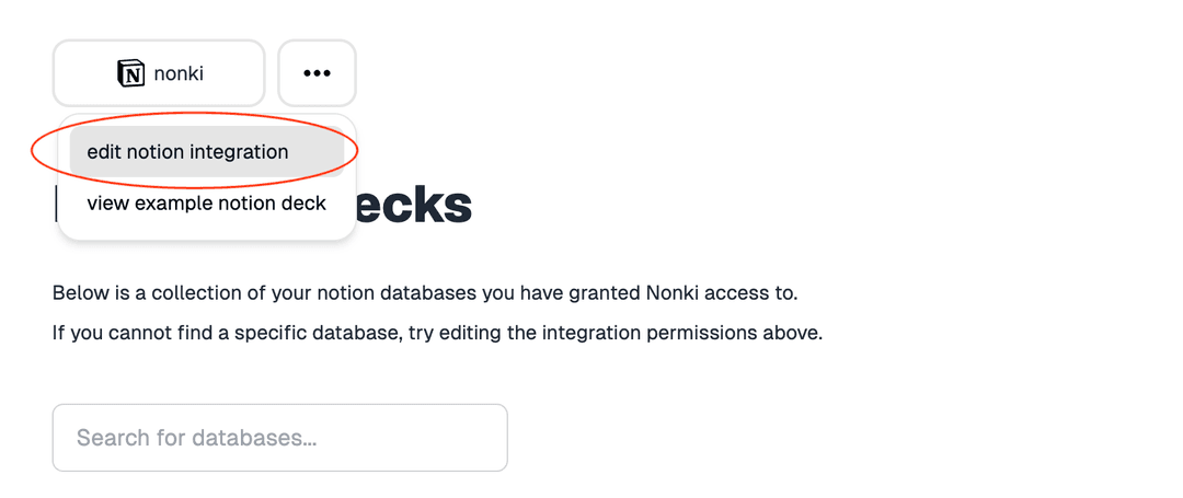 Edit notion integration