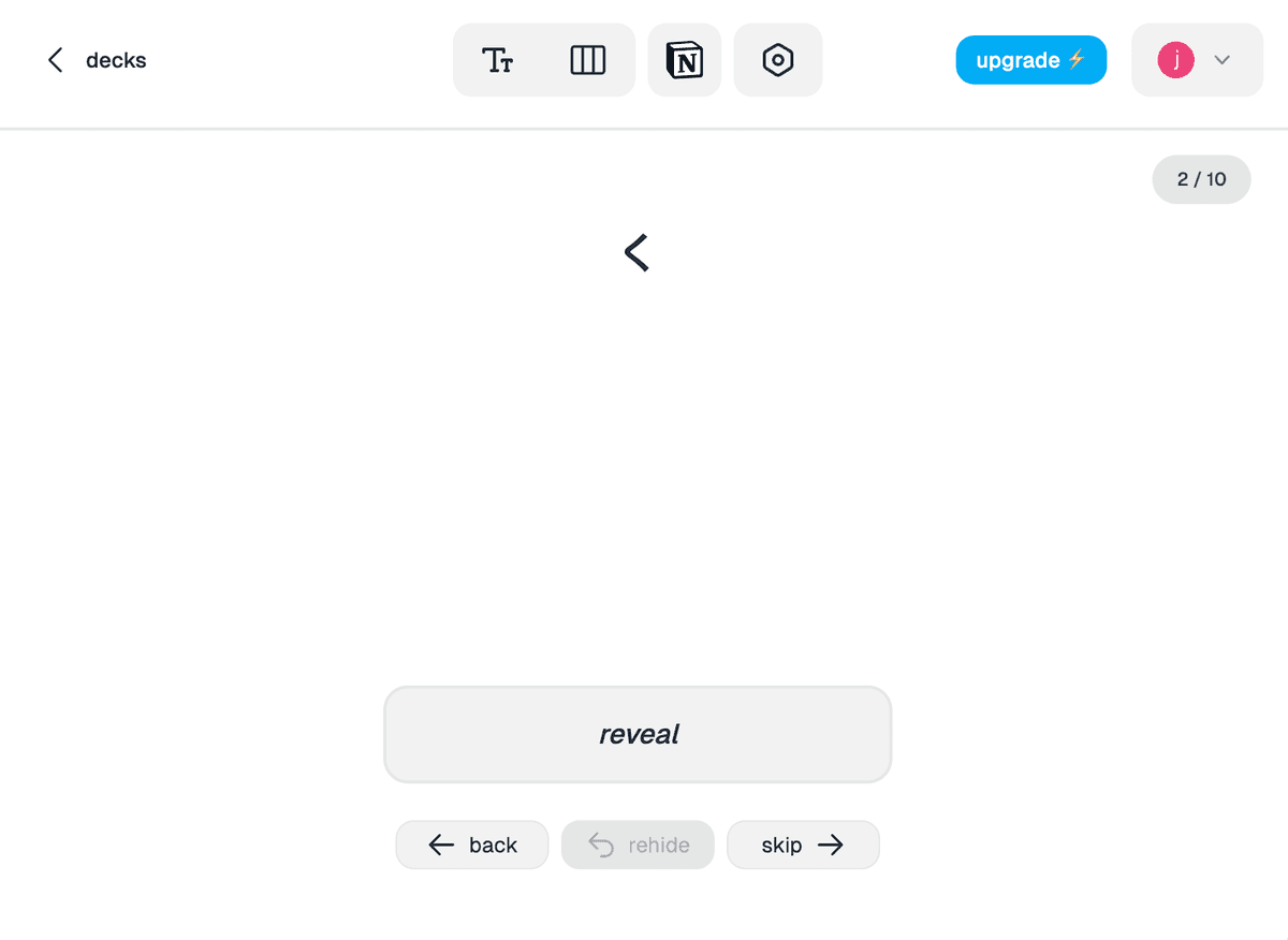 example of flashcards